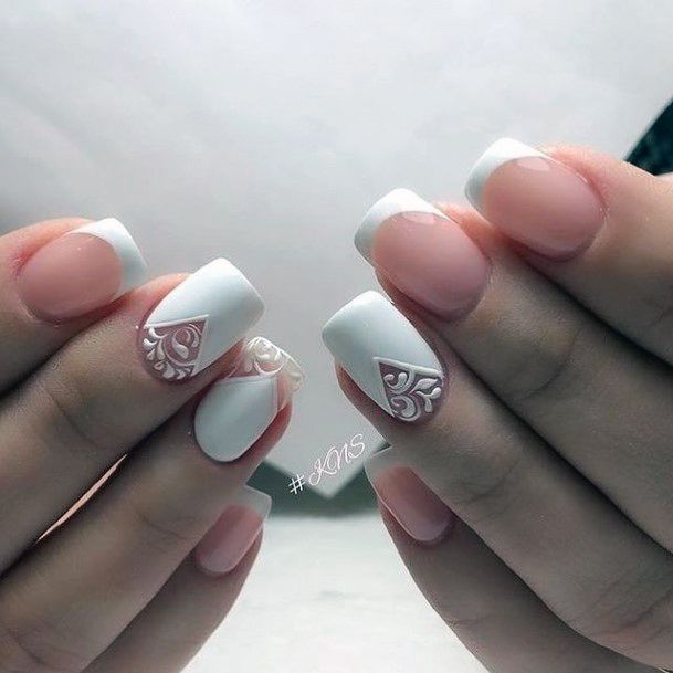 White Prom Nail For Ladies