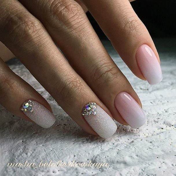 White Prom Womens Feminine White Prom Nails