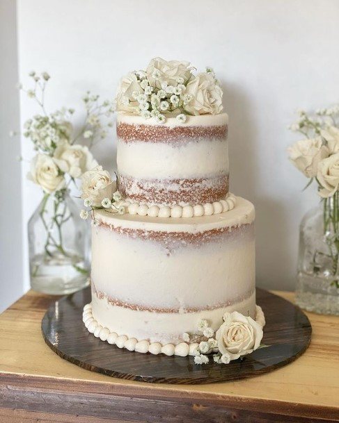 White Rustic Wedding Cake Toppers