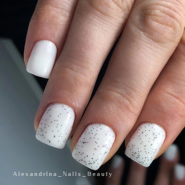 White Square White Square Nail Designs For Girls