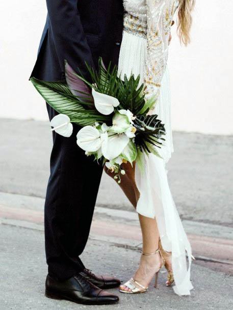 White Wedding Flowers Corsage