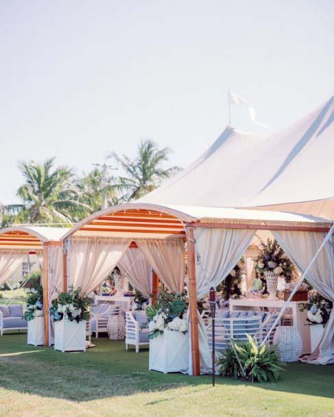 White Wedding Tent Decorations