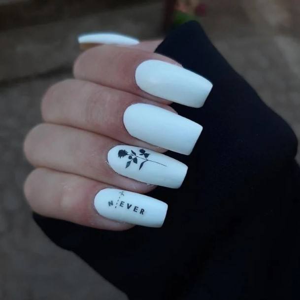 White With Flowersic Womens White With Flowers Nail Designs