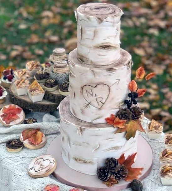 Wild Berries Decoration Rustic Wedding Cake