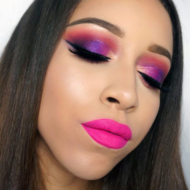 Wild Purple And Pink Eyeshadow Women