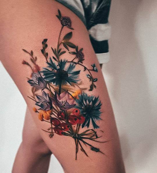 Top 100 Best Wildflower Tattoos For Women - Floral Design Ideas