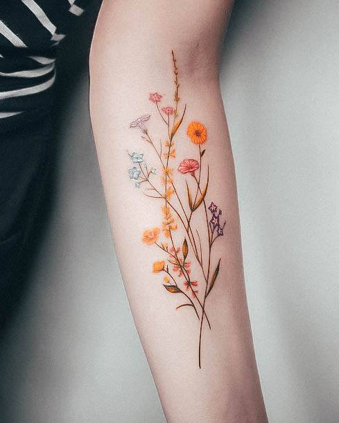 Wildflower Wildflower Tattoo Designs For Women