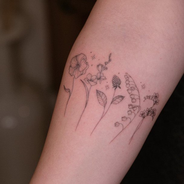 Wildflower Womens Tattoo Ideas