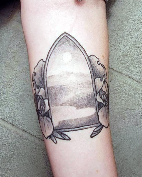 Window Female Tattoo Designs