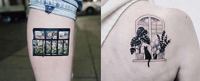 Top 100 Best Window Tattoos For Women – Glass Design Ideas