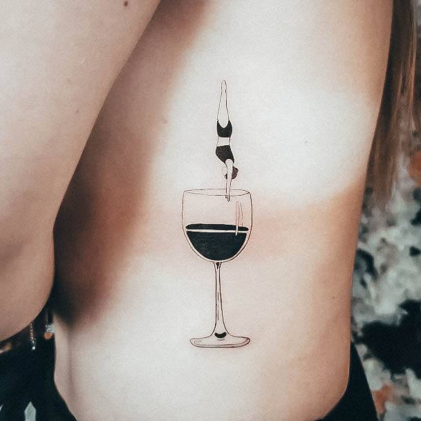 Wine Glass Wine Glass Tattoo Designs For Women