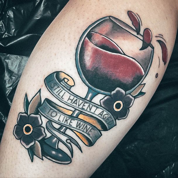 Wine Tattoo Design Inspiration For Women