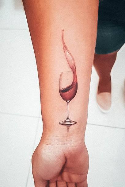 Wine Tattoo Designs For Women