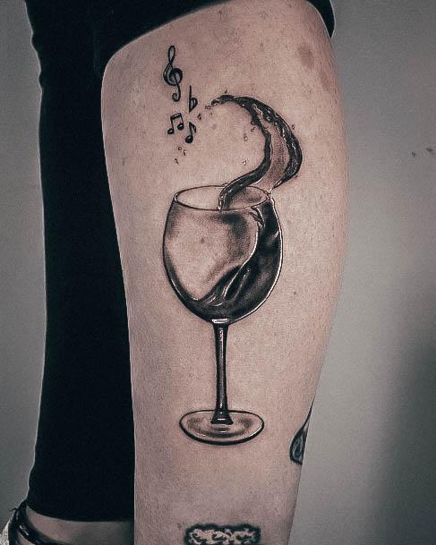 Wine Tattoo For Ladies