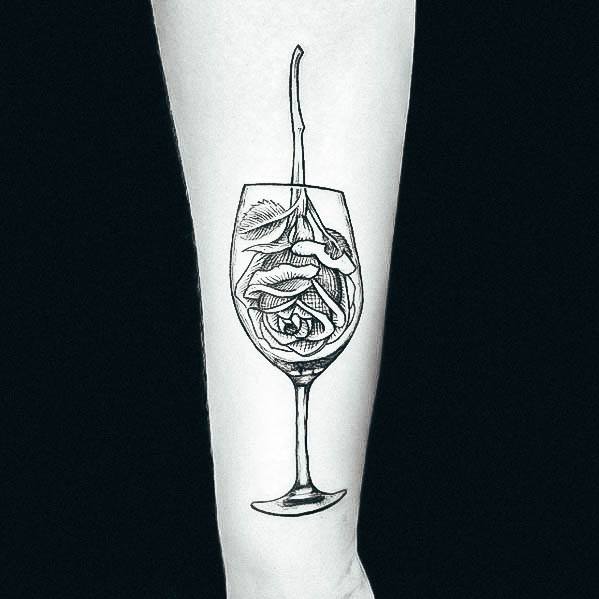 Wine Tattoo Girls Ideas