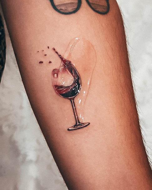 Wine Womens Tattoo Designs