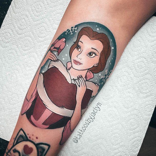 Winter Belle Forearm Ravishing Beauty And The Beast Tattoo On Female