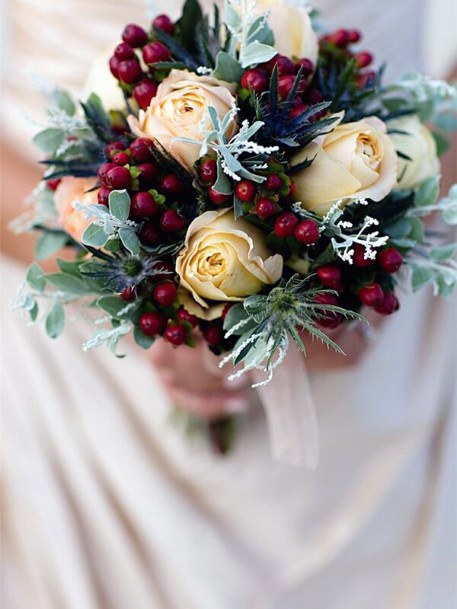 Winter Roses Christmas Wedding Flowers