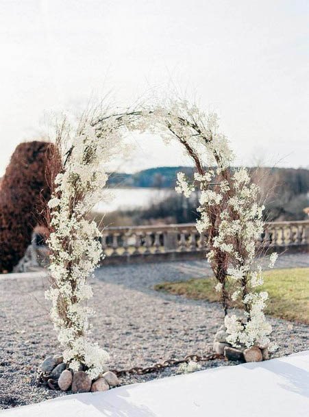 Winter Wedding Flower Arch