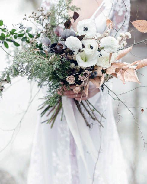 Winter Wedding Flower Bouquet