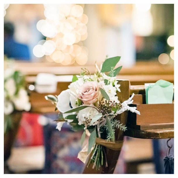 Winter Wedding Flowers Wooden Decor