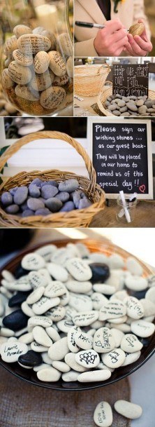 Wishing Stones Wedding Guest Book Ideas