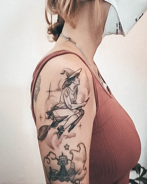 Witch Female Tattoo Designs