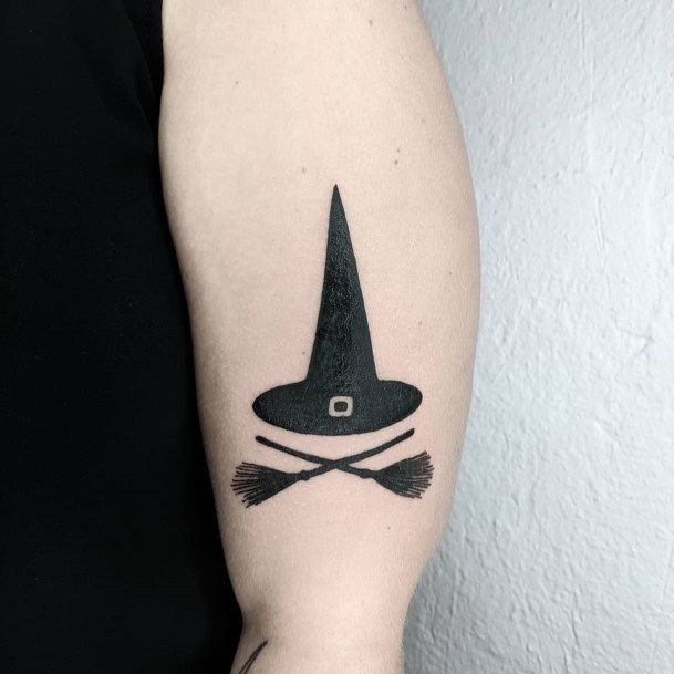 Witch Hat Tattoo For Ladies