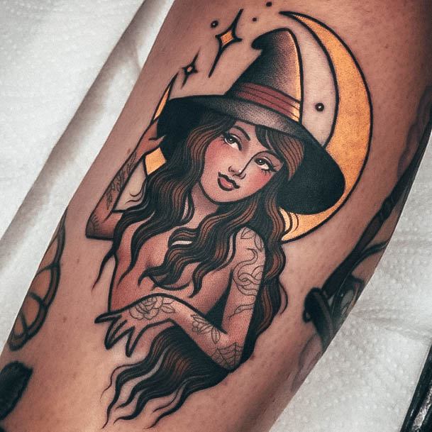 Witch Hat Tattoos For Girls