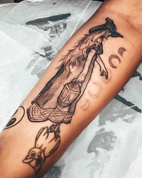 Witch Tattoo Designs Ideas For Women