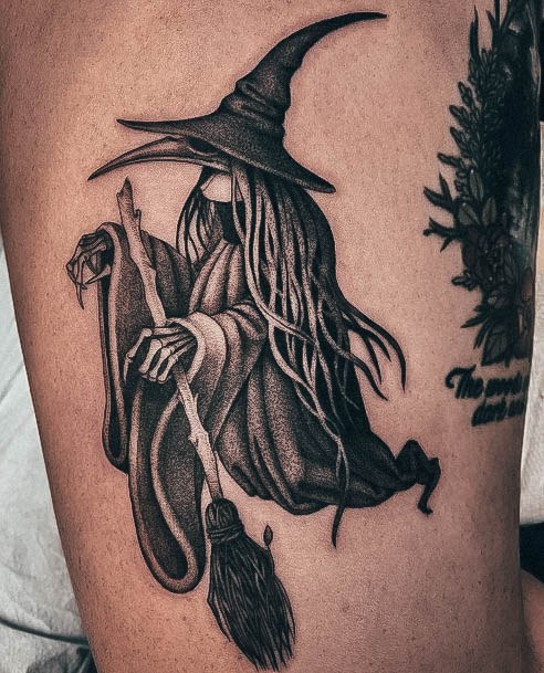 Witch Tattoo For Ladies