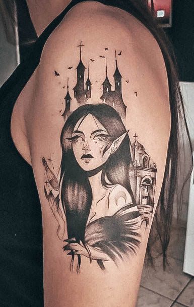 Witch Tattoo Ideas For Girls