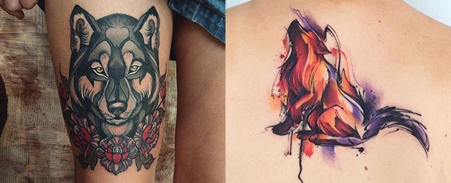 Top 80 Best Wolf Tattoo Designs For Women - Howling Animal Ideas