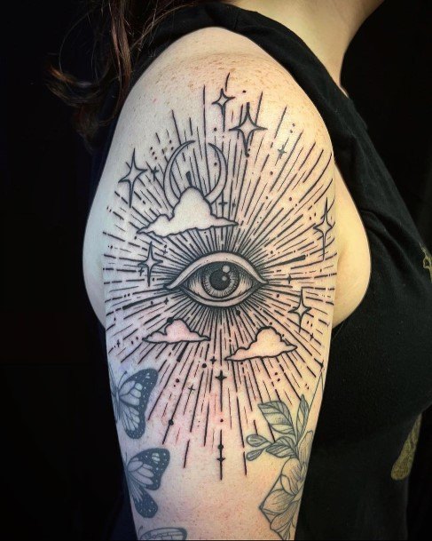 Woman With All Seeing Eye Tattoo