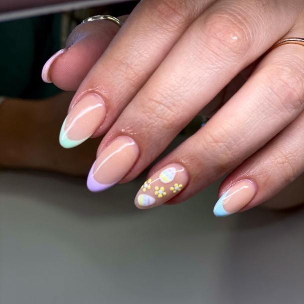 Top 100 Best Almond French Tip Nails For Women - Fingernail Ideas
