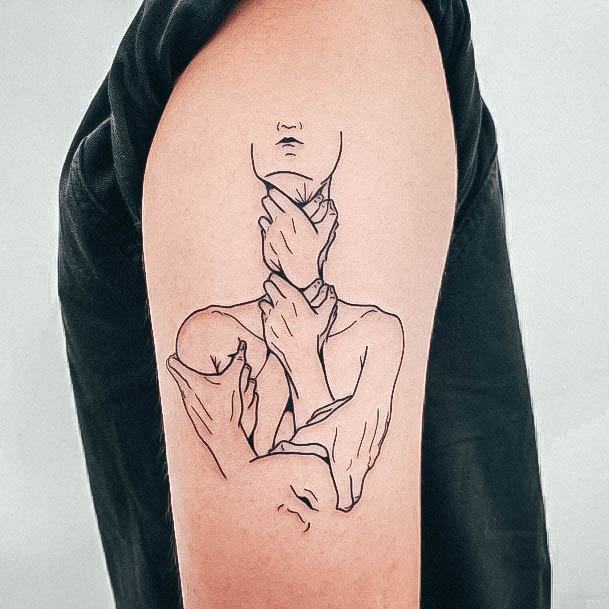 Woman With Anxiety Tattoo