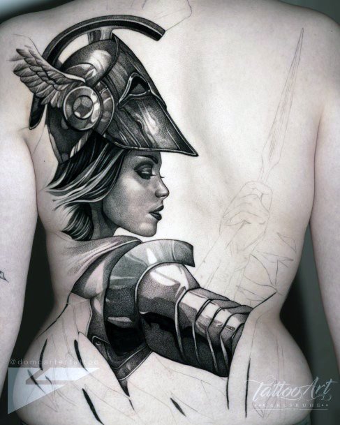 Woman With Athena Tattoo