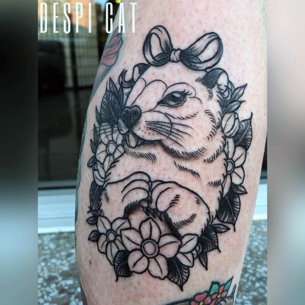 Woman With Beaver Tattoo