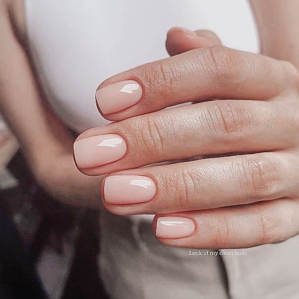 Woman With Beige Nail