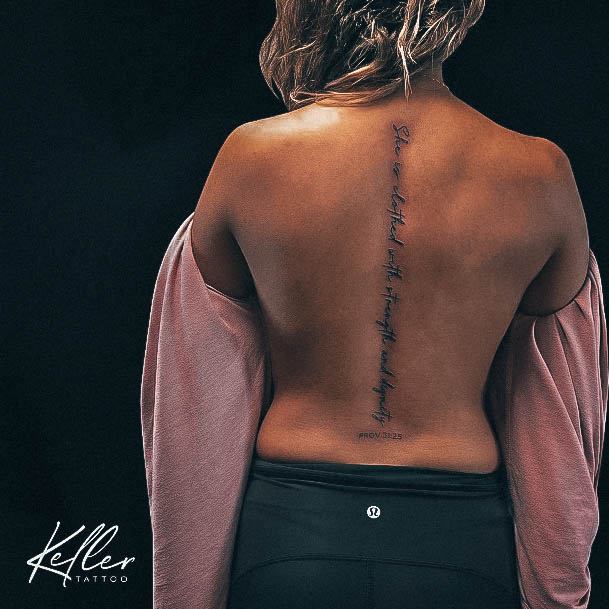 Woman With Bible Tattoo