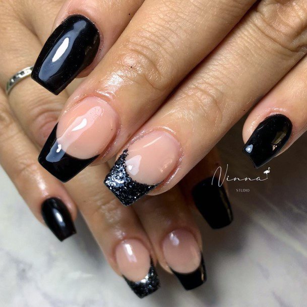 Woman With Black Dress Nail