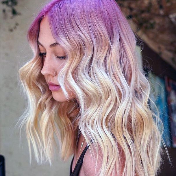 Woman With Blonde Ombre Hairstyles