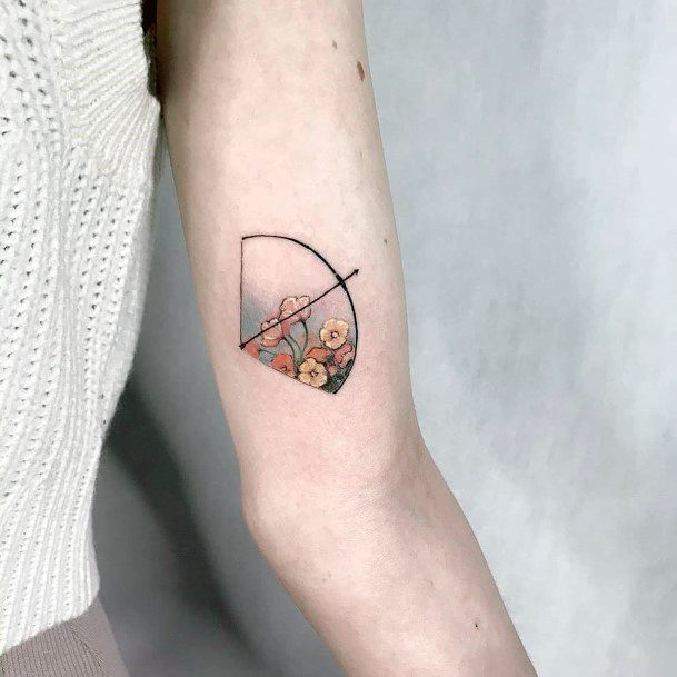 Woman With Bow And Arrow Tattoo