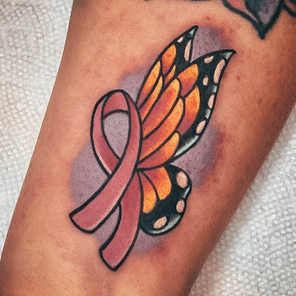 Woman With Breast Cancer Tattoo