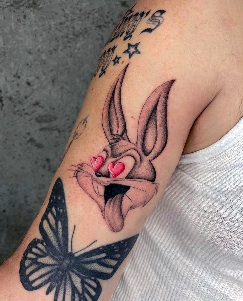 Woman With Bugs Bunny Tattoo