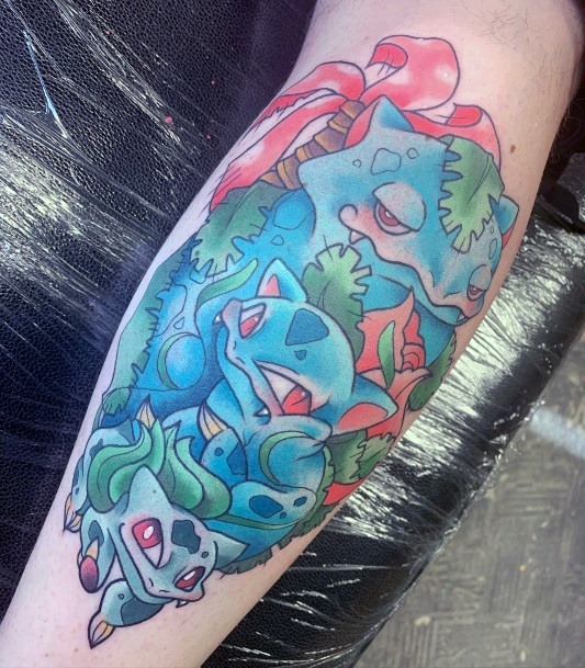 Woman With Bulbasaur Tattoo