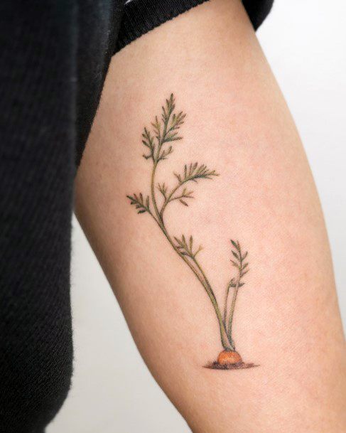 Woman With Carrot Tattoo