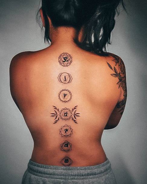 Woman With Chakra Tattoo