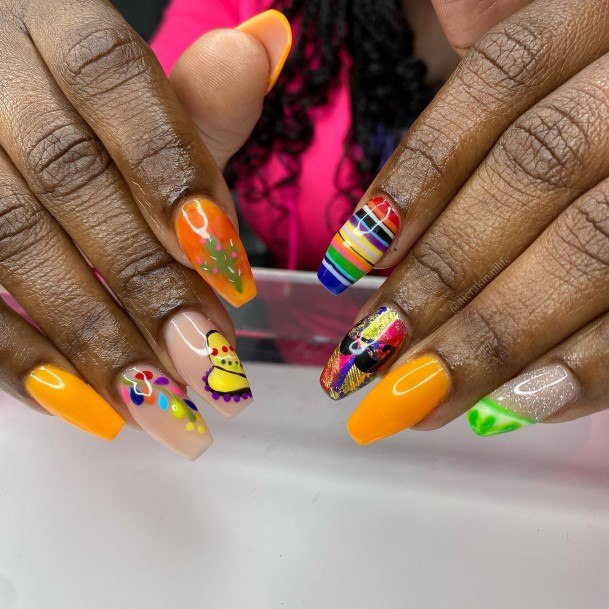 Woman With Cinco De Mayo Nail