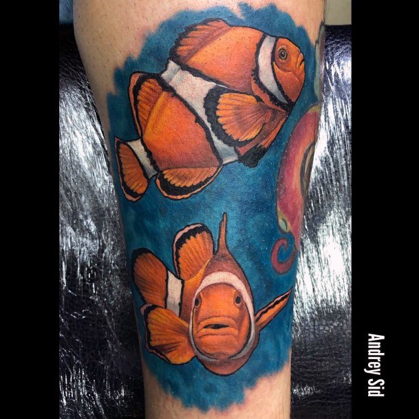 Woman With Clown Fish Tattoo